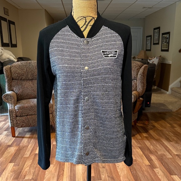 Vans Tops - Vans size medium lightweight button up sweatshirt or could be worn as a jacket